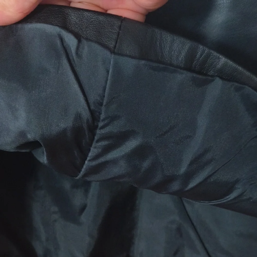 Berman'S Black Leather Skirt Size 4 - Picture 6 of 6